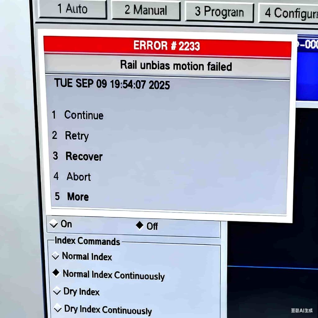Wire Bonder Repair Case – ERROR #2233 Rail Unbias Motion Failed Solution